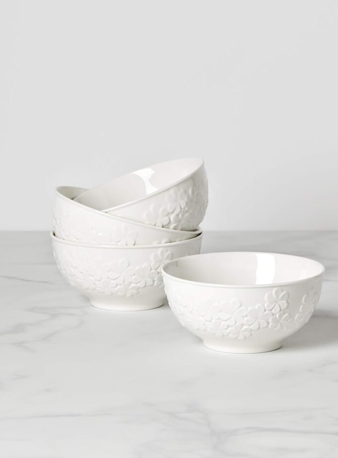 4-Piece Bowl Set, 4.05 LB, White