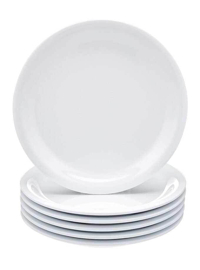 Oval Plate, 6 Piece Set, 6.5 Inch, White (Previously  brand)
