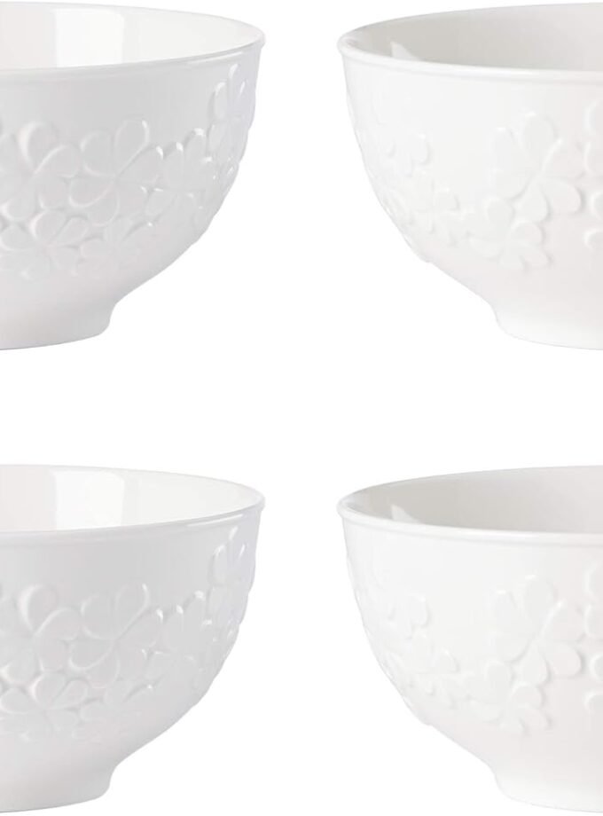 4-Piece Bowl Set, 4.05 LB, White