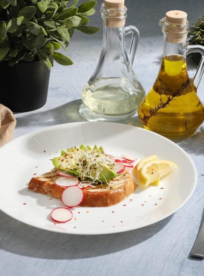 Ultra Round 6 Pack Opal Glass Break and Chip Resistant Dinner Plates